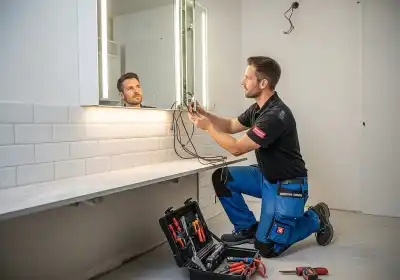 LED Spiegel Beleuchtung Bad München Elektriker Sanitär